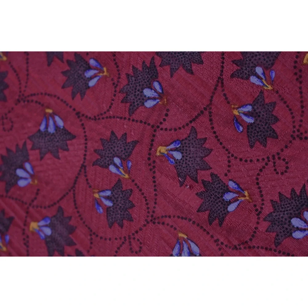 ROBERT TALBOTT Silk Necktie Neck Tie Red Floral Best Of Class 57.5” X 4” USA